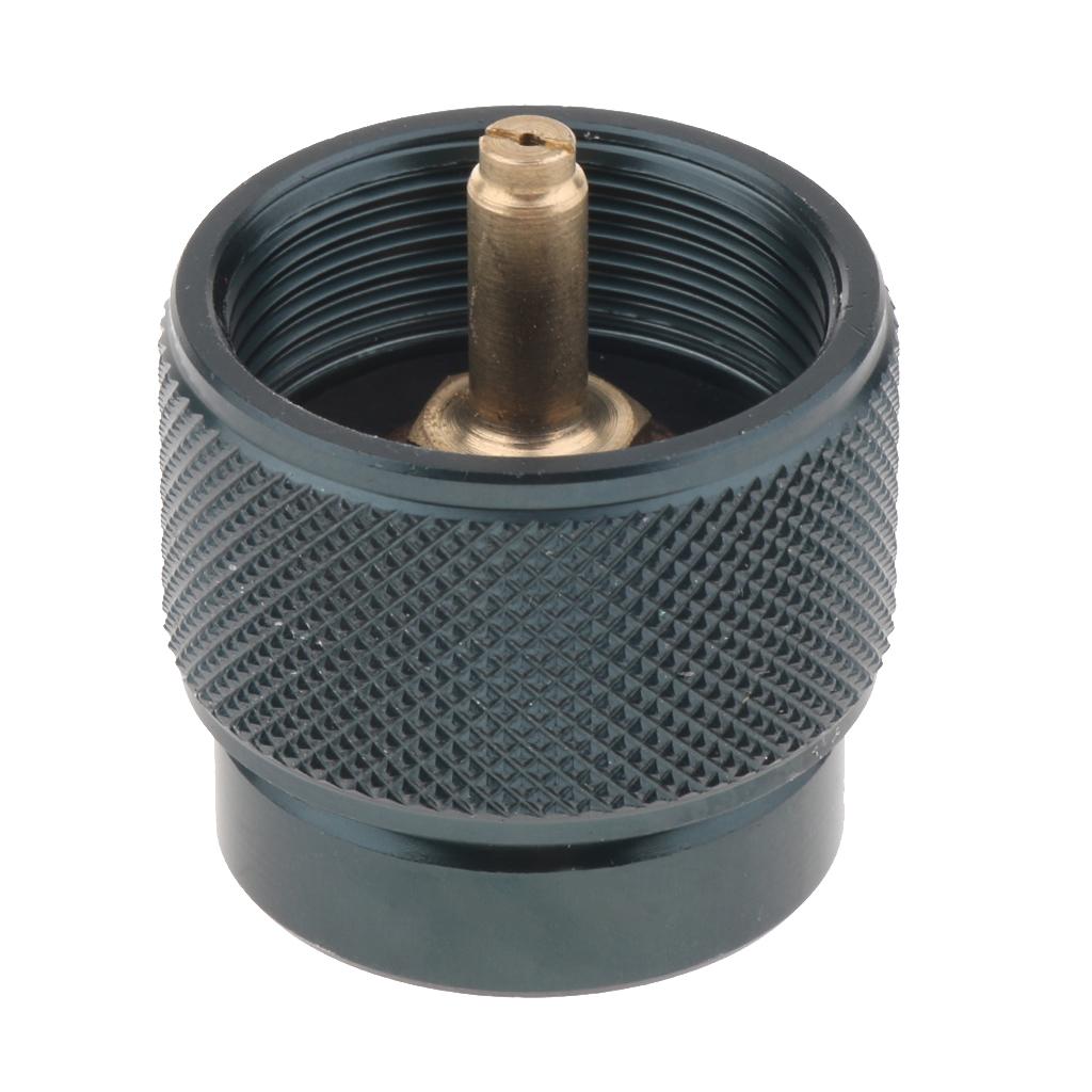 Camping Stove Adapter 1LB Small Gas Tank Input and Lindal Valve EN417 Output