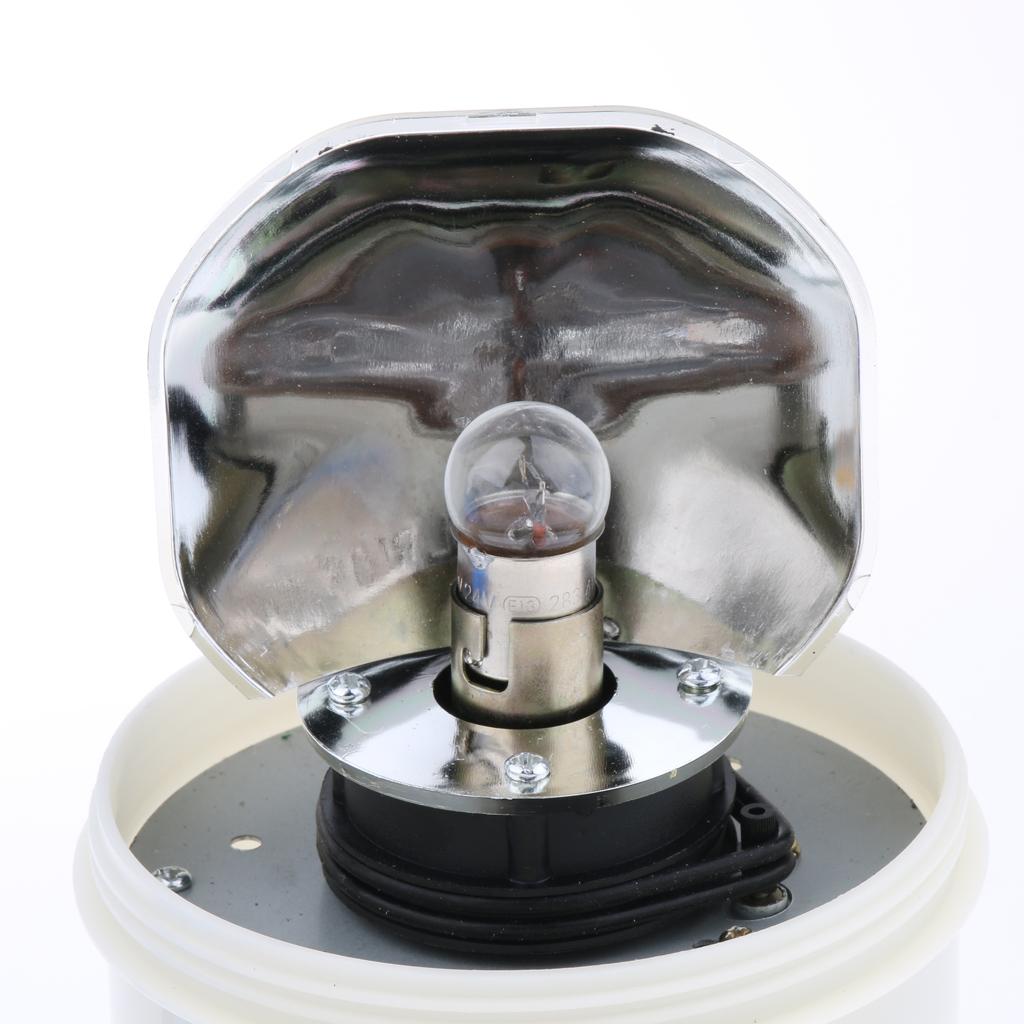 24V LED Rotating Strobe Warning Light Round Signal Beacon Flash Lamp Yellow