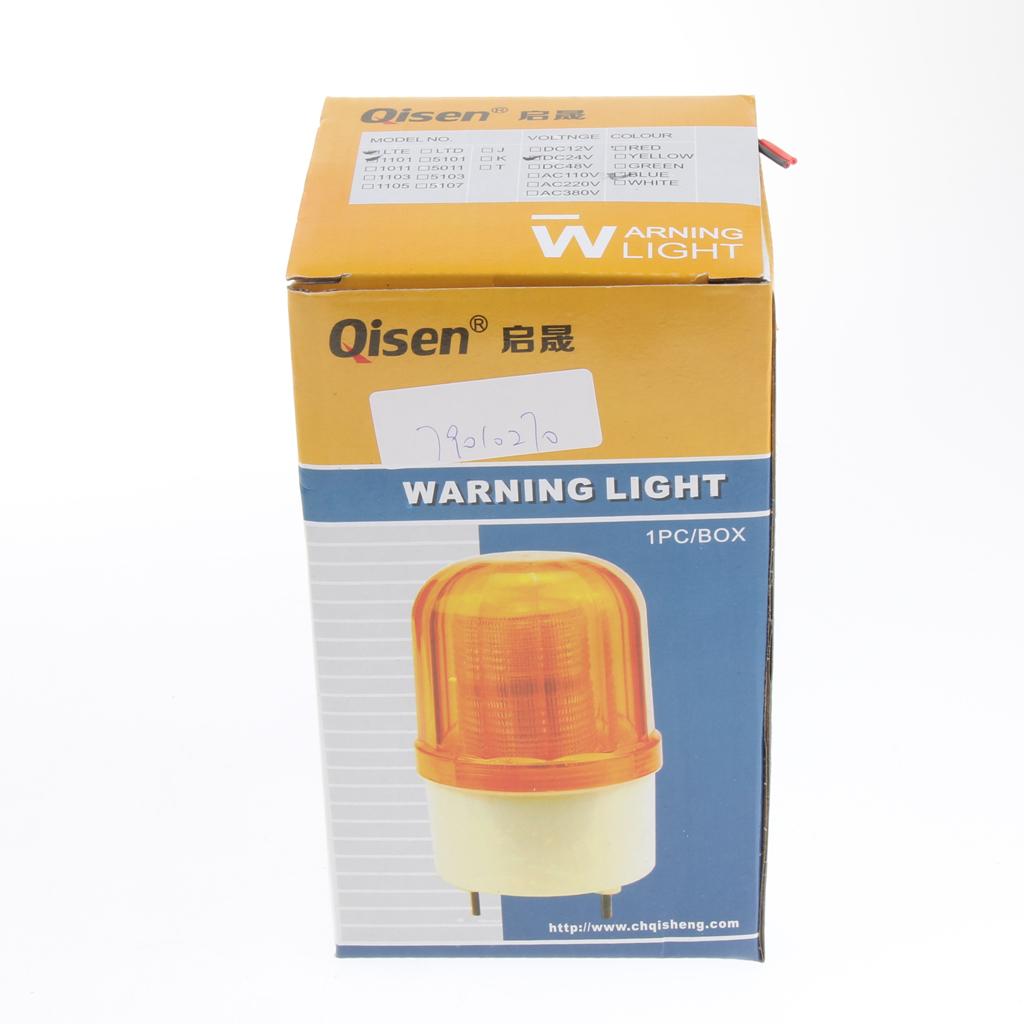24V LED Rotating Strobe Warning Light Round Signal Beacon Flash Lamp Blue