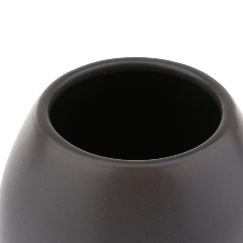 Food Storage Jar Ceramic Kitchen Canister Cork Top Black-S(Ball Top)