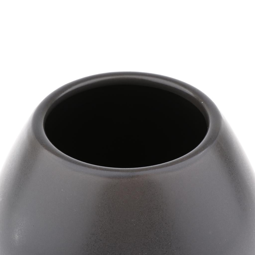 Food Storage Jar Ceramic Kitchen Canister Cork Top Black-M(Ball Top)