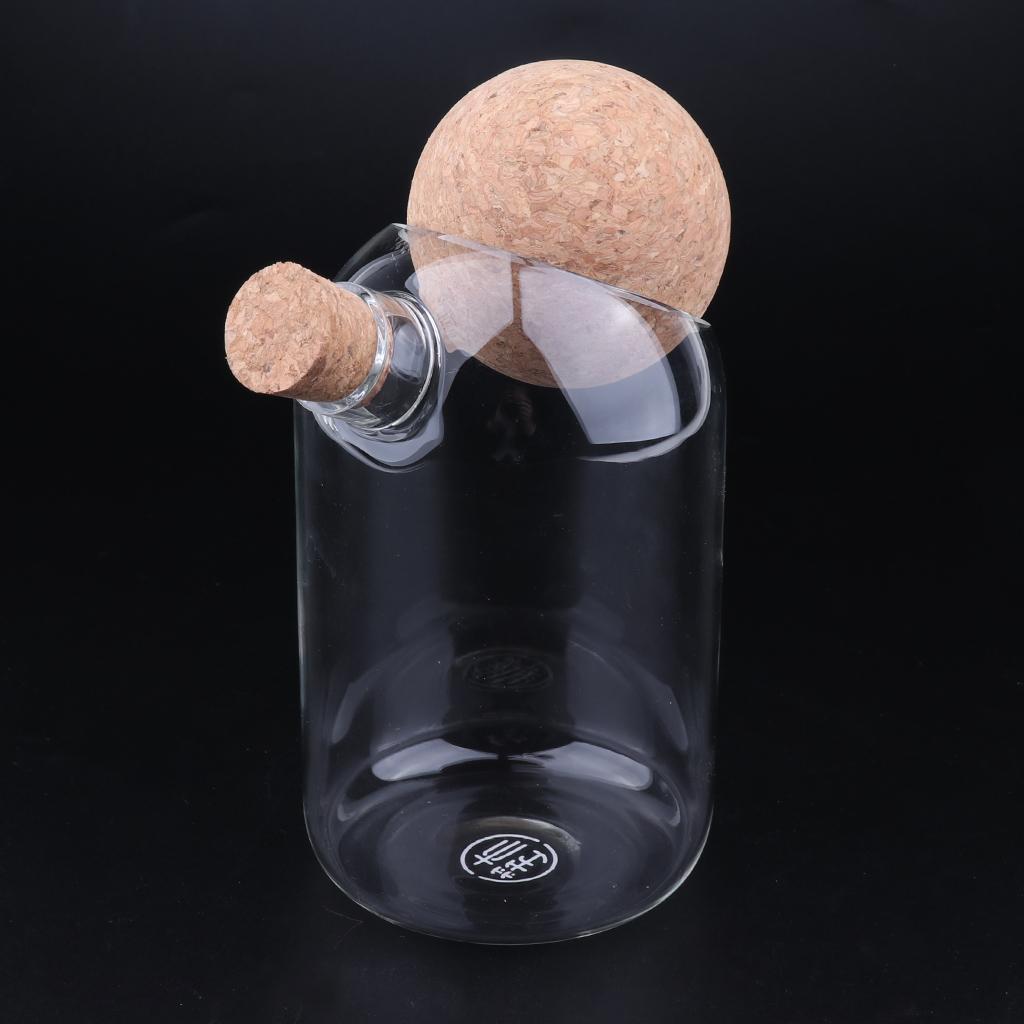 Cork Top Glass Food Storage Jar Kitchen Canister for Candy Coffee Tea 800ml