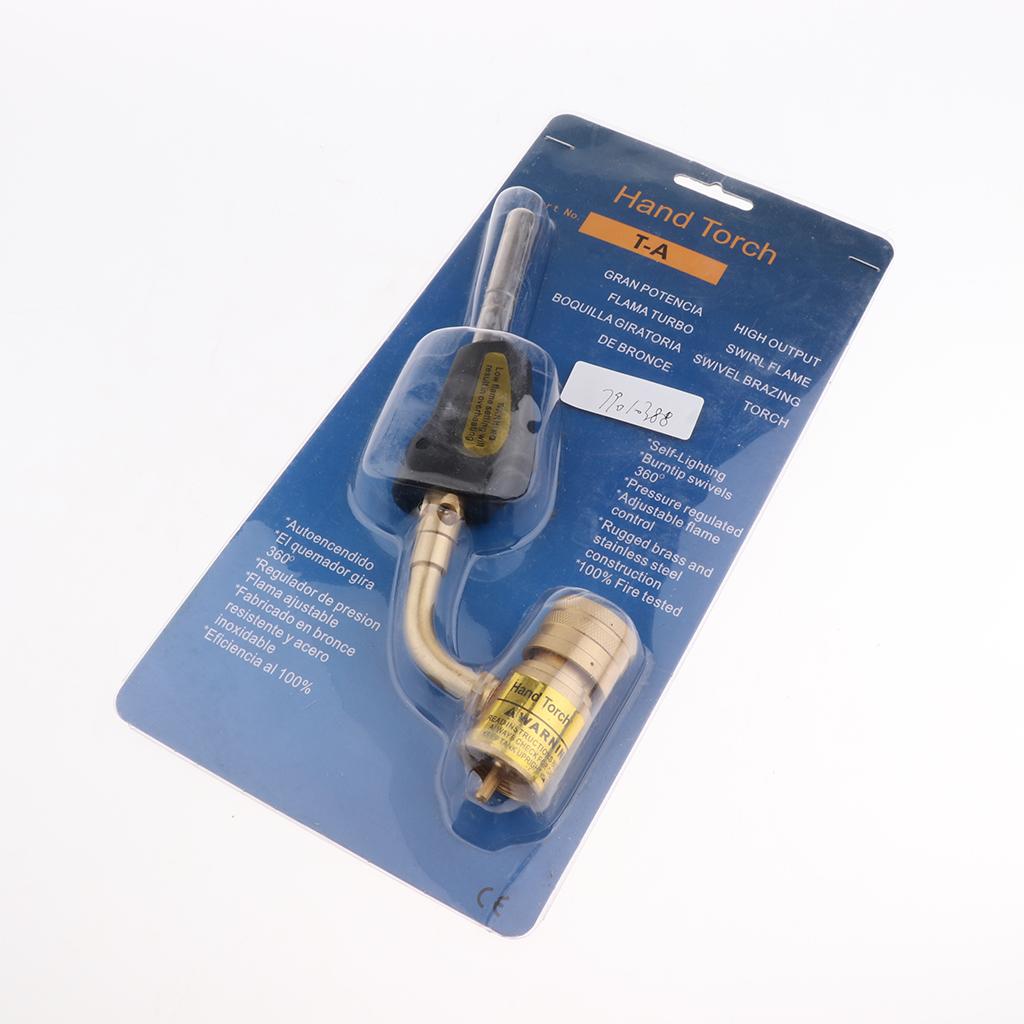Portable MAPP or Propane Self-Lighting 360-Degree Swivel Regulated Torch A
