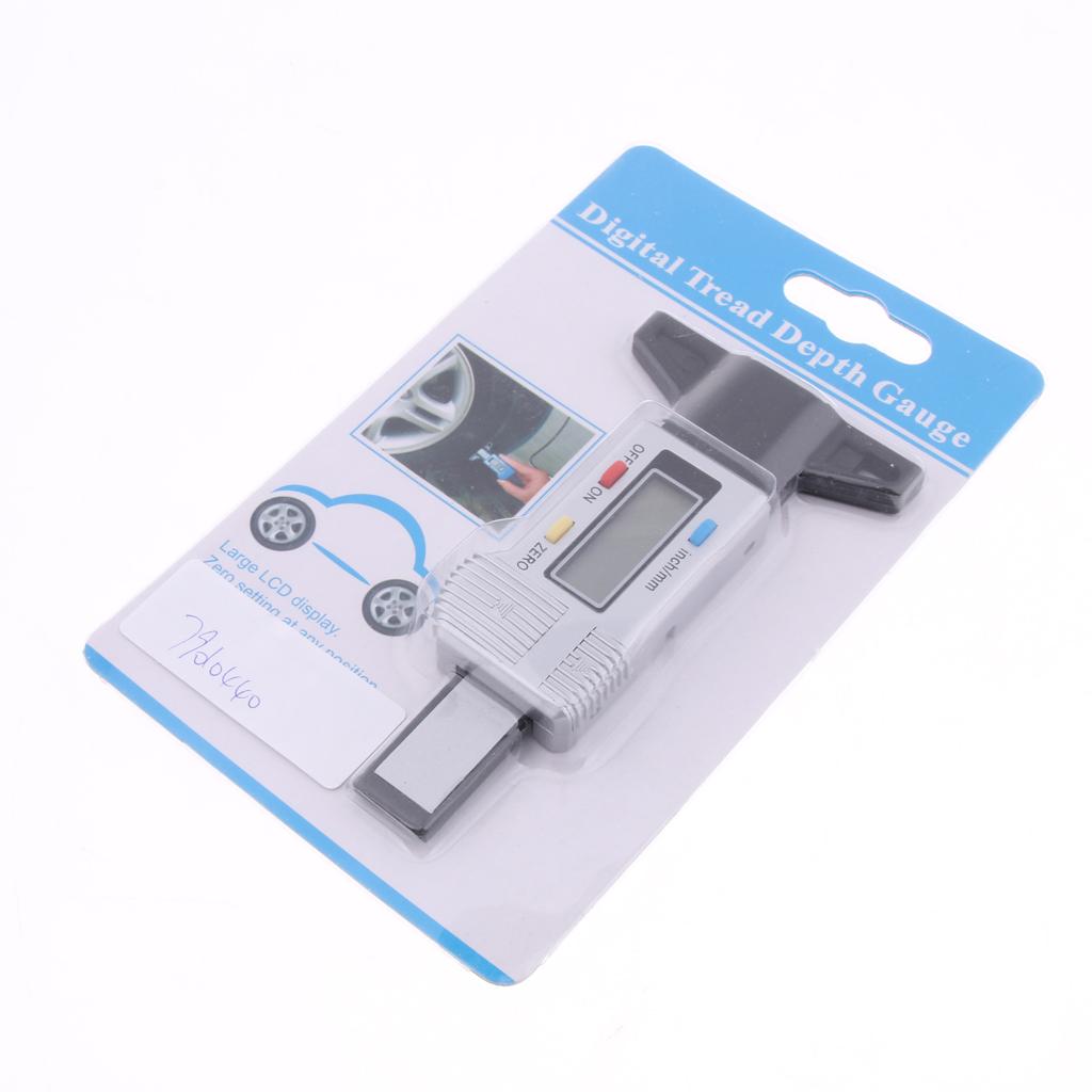 Car Digital Tyre Tire Tread Depth Gauge Measurer Caliper LCD 0-25mm Heavy Duty High Quality