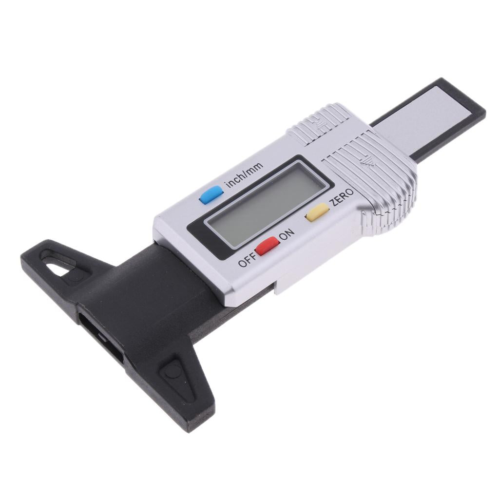 Car Digital Tyre Tire Tread Depth Gauge Measurer Caliper LCD 0-25mm Heavy Duty High Quality