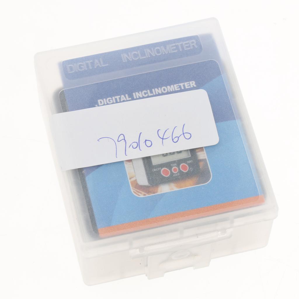 Digital Inclinometer Protractor Angle Finder Gauge Level Box IP54 Orange