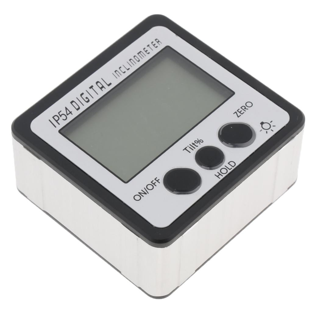 Digital Inclinometer Protractor Angle Finder Gauge Level Box IP54 Black