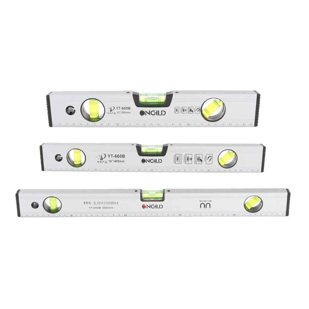 300/400/500mm High Precision Magnetic Aluminum Alloy Ruler Spirit Level 50cm