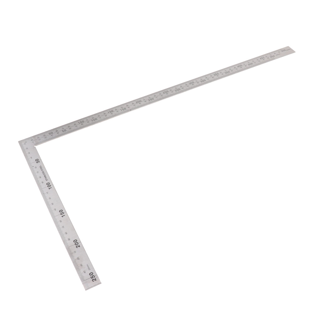 Right Angle Ruler Stainless Steel 90 Degree Square Angle Metric Ruler 25x50cm