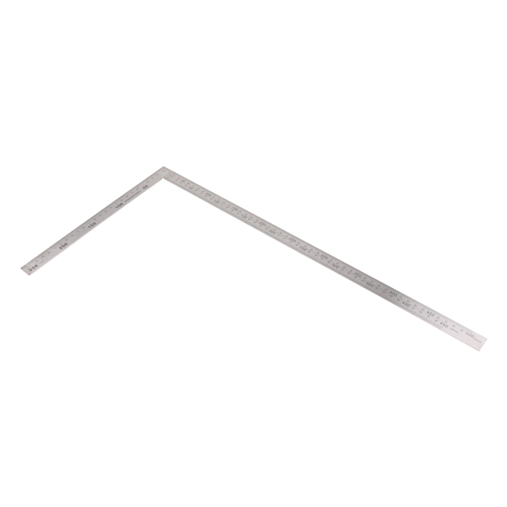 Right Angle Ruler Stainless Steel 90 Degree Square Angle Metric Ruler 25x50cm