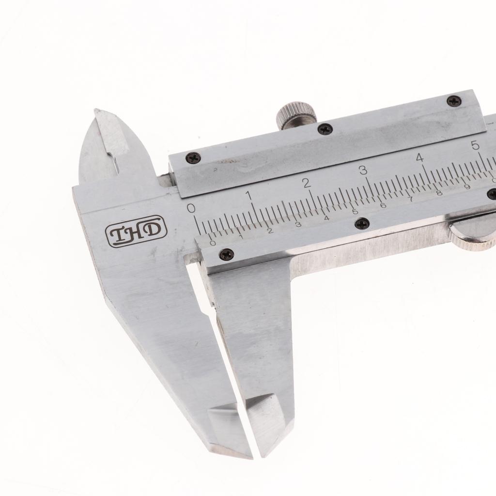 6 Inch 150mm x 0.02mm Stainless Manual Vernier Caliper Scale Ruler mm Metric