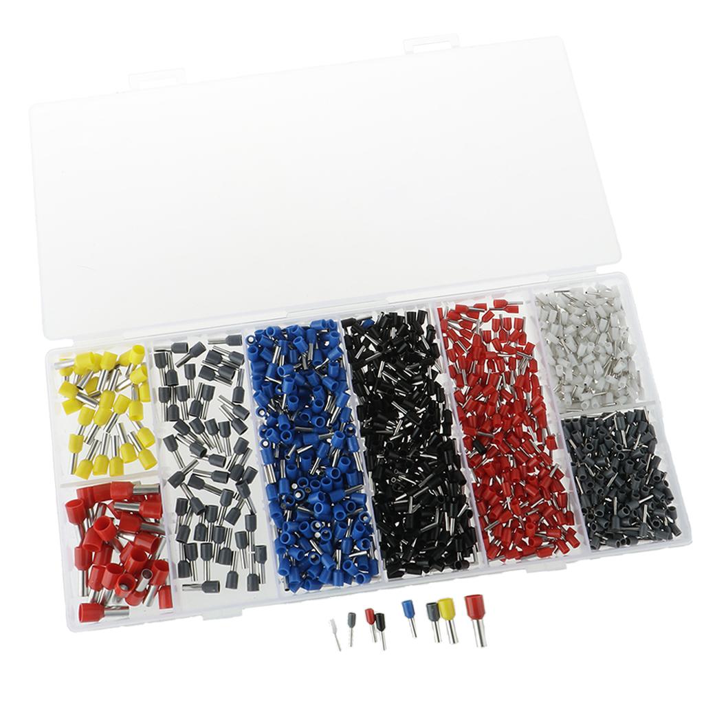 1200pcs Assorted Ferrule Wire Copper Crimp Connector Wire Terminal Connectors