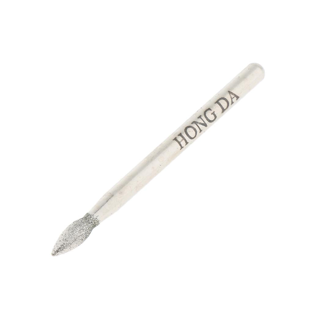 30 Pieces Diamond Grinding Head Drill Bits Rotary Tool Kit 3mm Dia. Shank