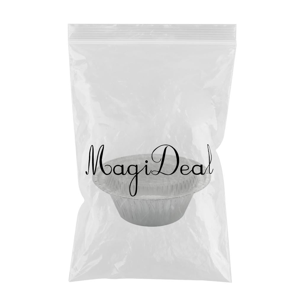 20pcs Disposable Aluminum Foil Bowls Takeout Container 12g-with Plastic Lid