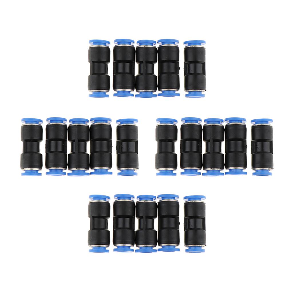 20 Pieces Push To Connect Fitting Pneumatic Straight Connector Air Tube 14mm