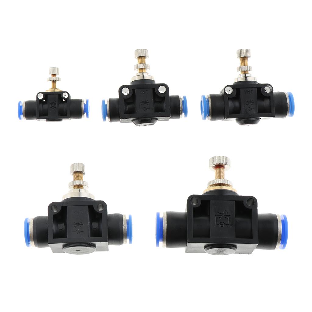 Restrictor Valve Throttle Valve Pneumatic Pneumatic Quick Connector 4mm