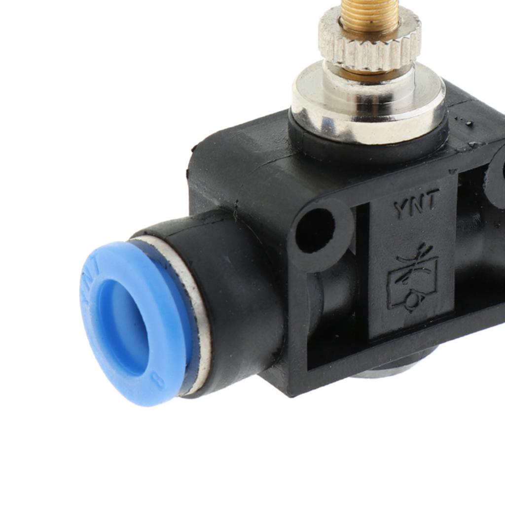 Restrictor Valve Throttle Valve Pneumatic Pneumatic Quick Connector 8mm