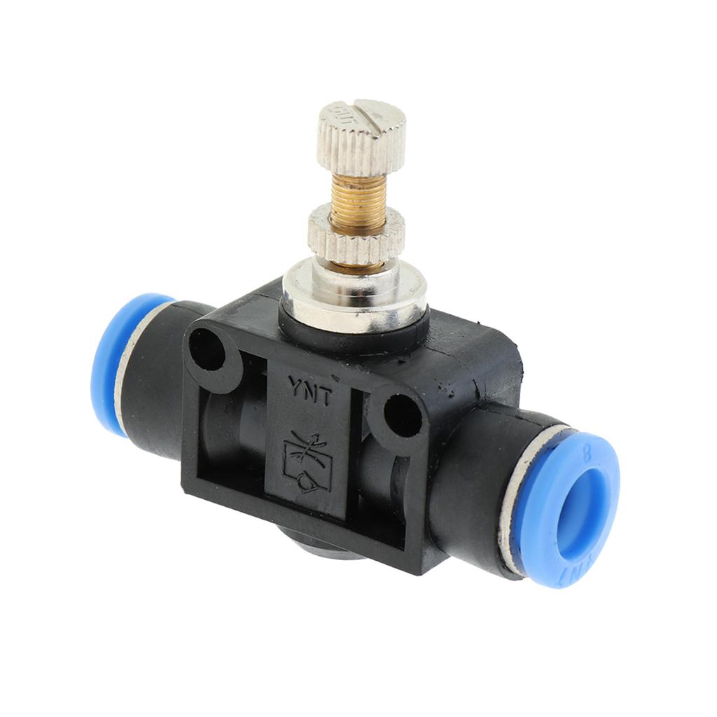 Restrictor Valve Throttle Valve Pneumatic Pneumatic Quick Connector 8mm