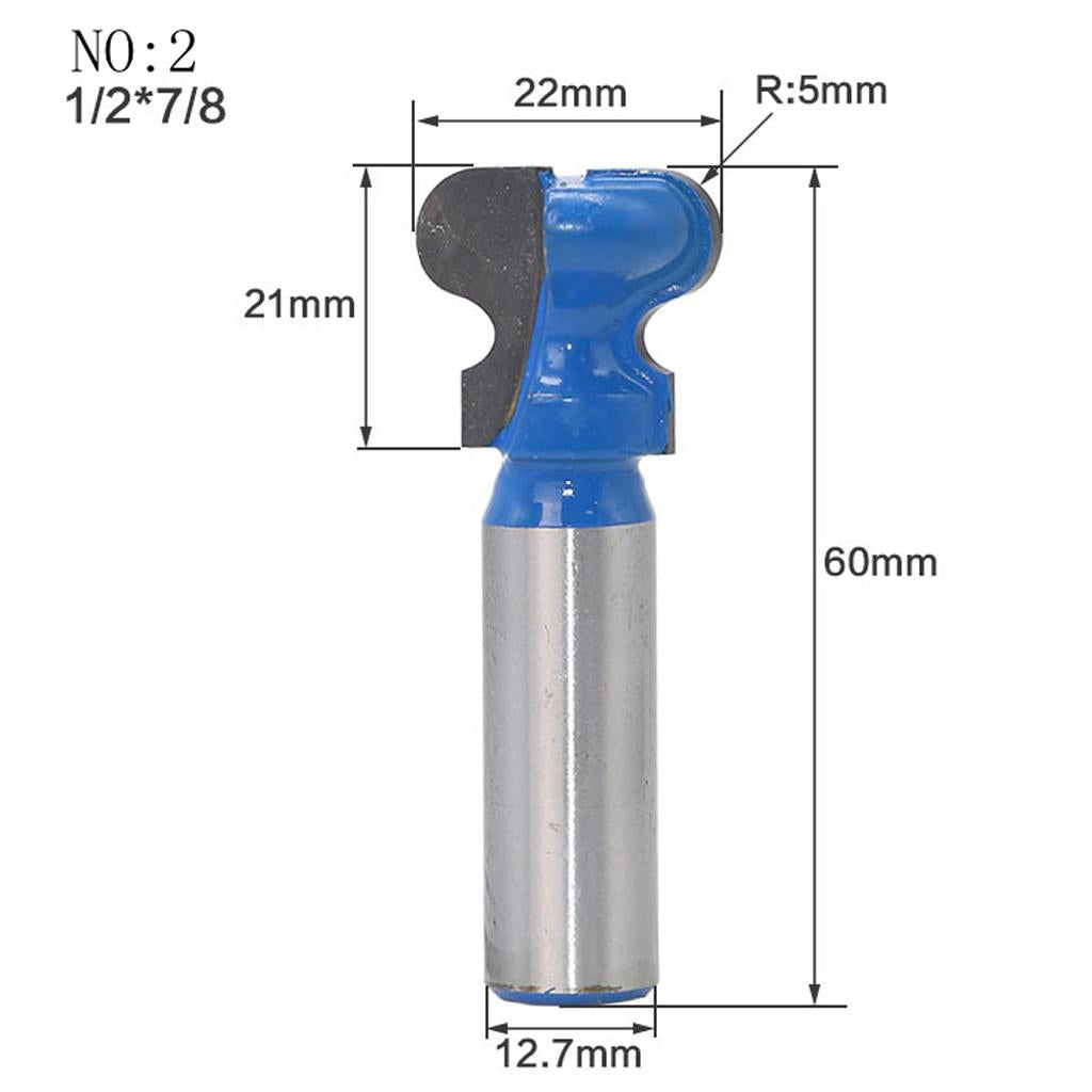 Woodworking T-Slot T-Track Slotting Router Bits Groove Cutter 1/2" Shank 2