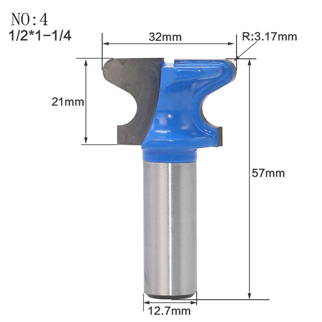 Woodworking T-Slot T-Track Slotting Router Bits Groove Cutter 1/2" Shank 4