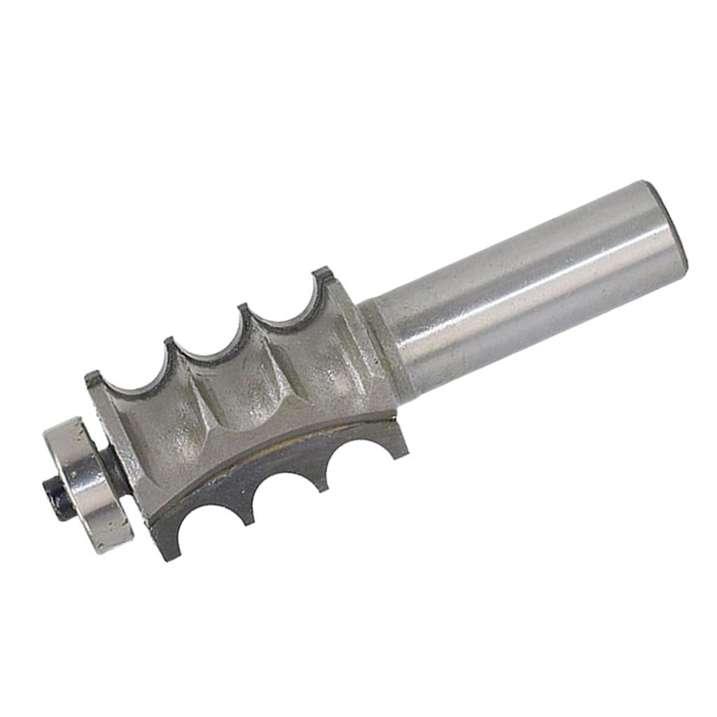 1/4'' 1/2'' Triple Bead Triple Flute Molding Router Bit Woodworking Cutter 5
