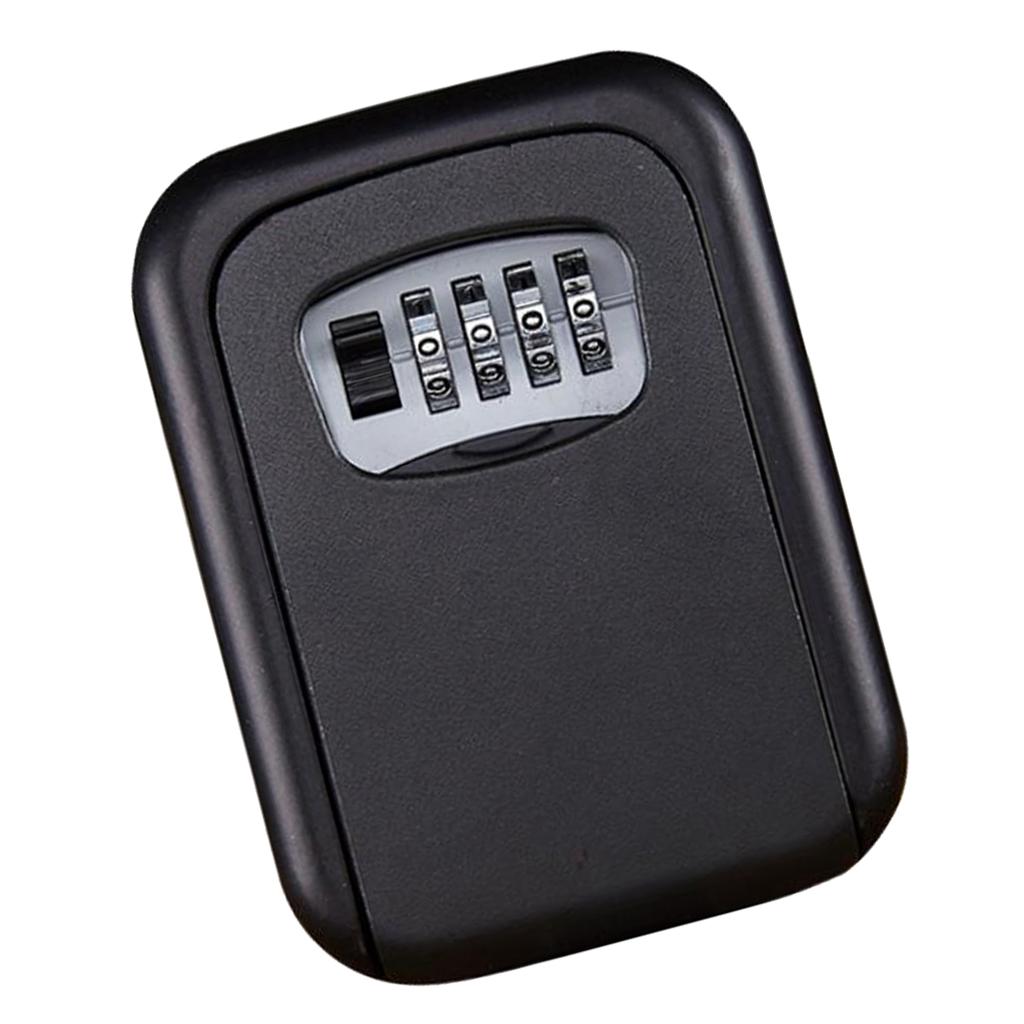 Outdoor Wall Mounted Safe Key Box with Lock & Waterproof Home Black
