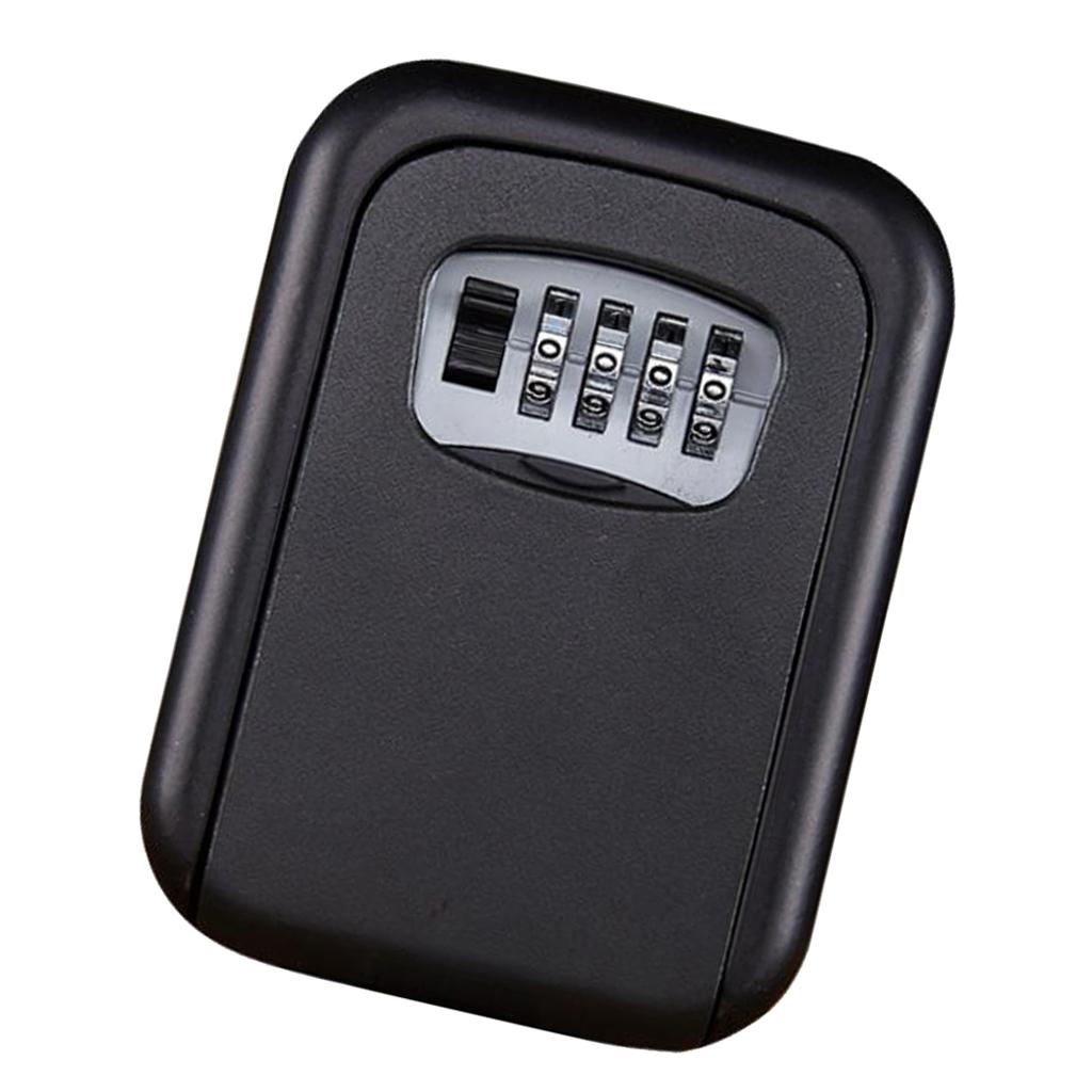 Outdoor Wall Mounted Safe Key Box with Lock & Waterproof Home Black