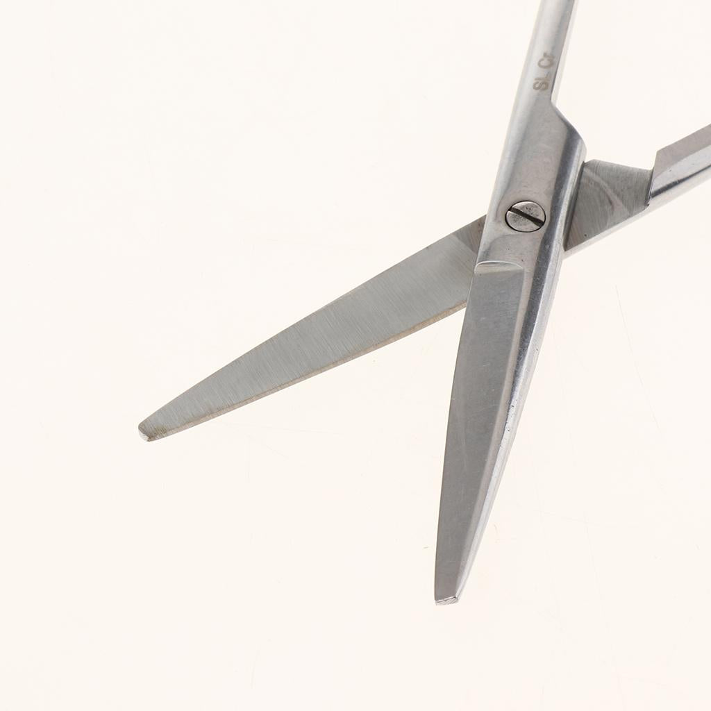 Stainless Steel Beauty Mustache Eyebrow Scissors 18cm Straight Round