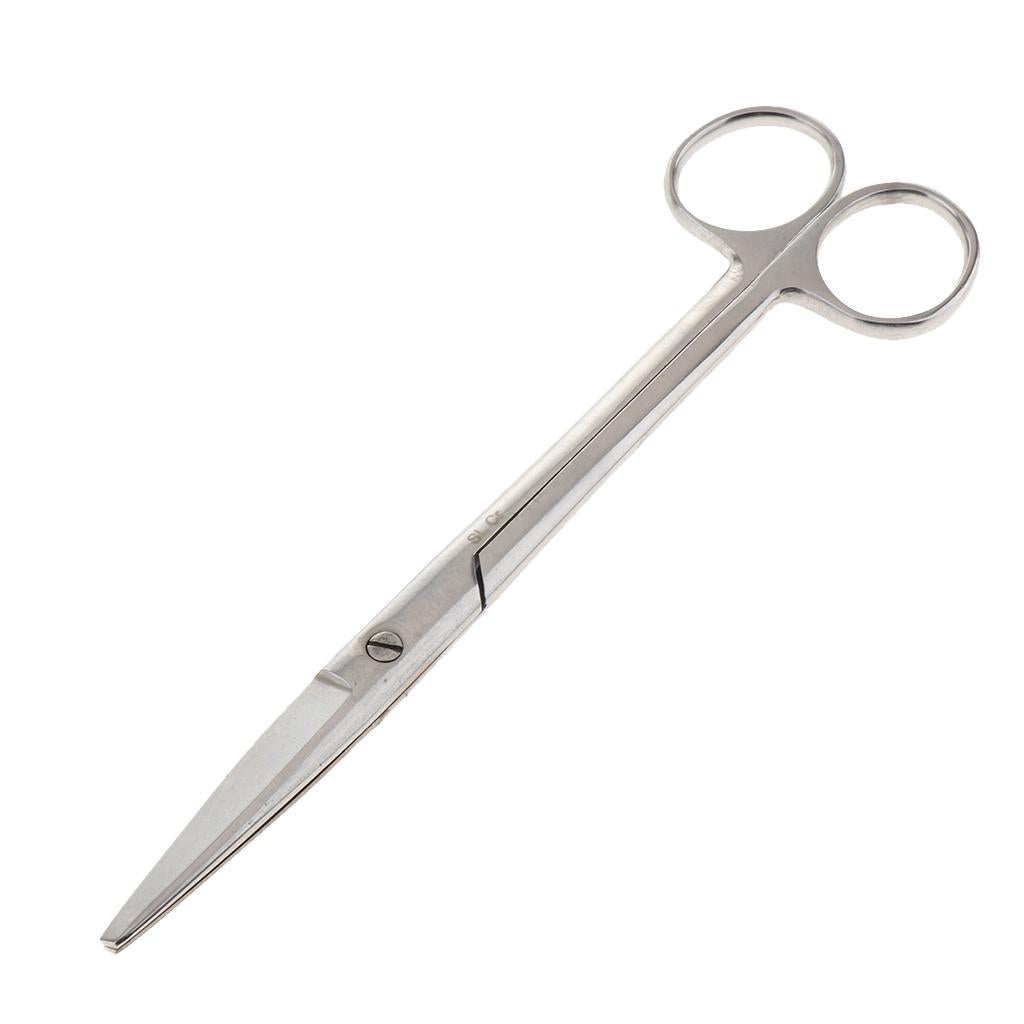 Stainless Steel Beauty Mustache Eyebrow Scissors 18cm Straight Round