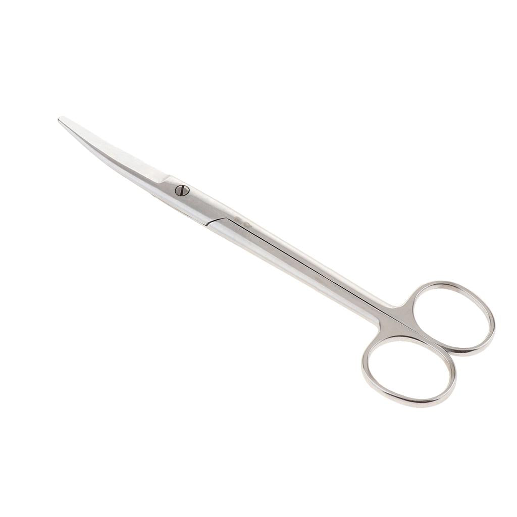 Stainless Steel Beauty Mustache Eyebrow Scissors 18cm Curved Round