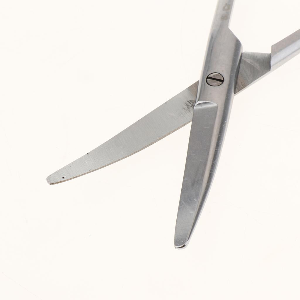 Stainless Steel Beauty Mustache Eyebrow Scissors 18cm Curved Round