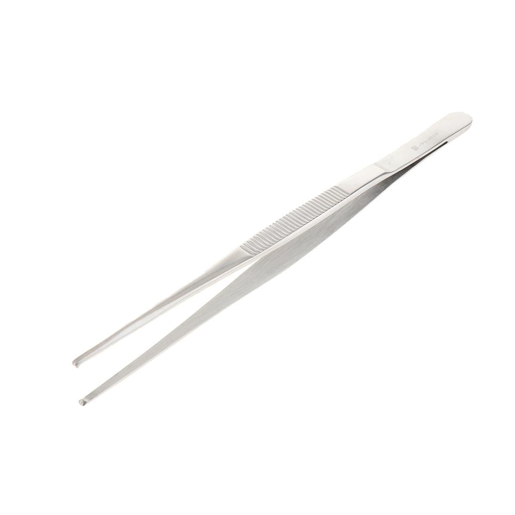 Long Stainless Steel Straight Tweezers for Detailed Work 25cm Length B