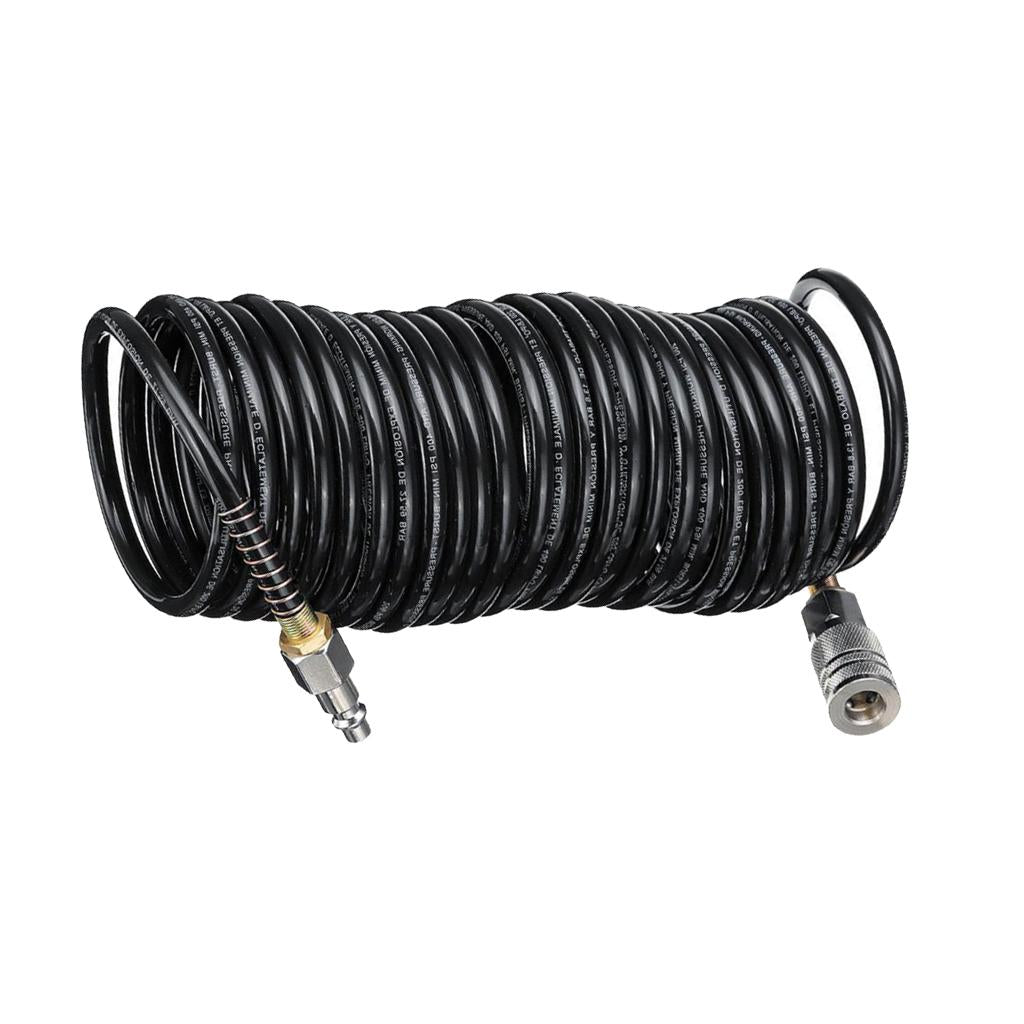 1/4 inch PE Pneumatic Tube Air Recoil Hose Coil with Quick Coupling Accessory
