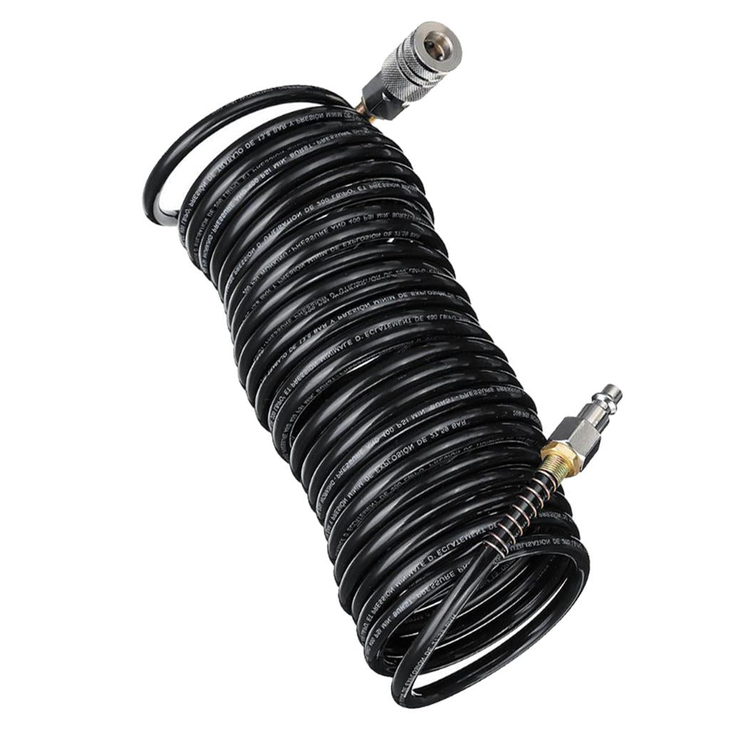 1/4 inch PE Pneumatic Tube Air Recoil Hose Coil with Quick Coupling Accessory
