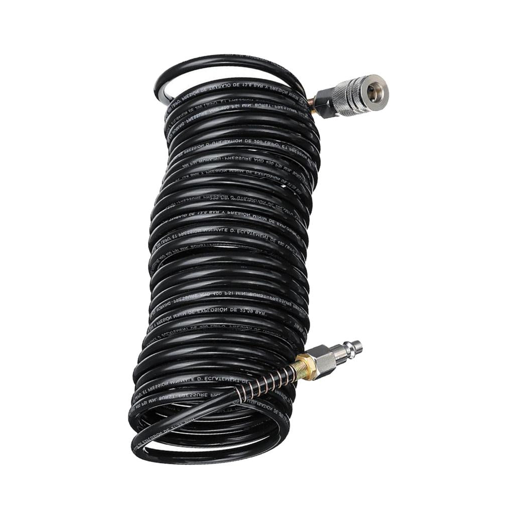 1/4 inch PE Pneumatic Tube Air Recoil Hose Coil with Quick Coupling Accessory