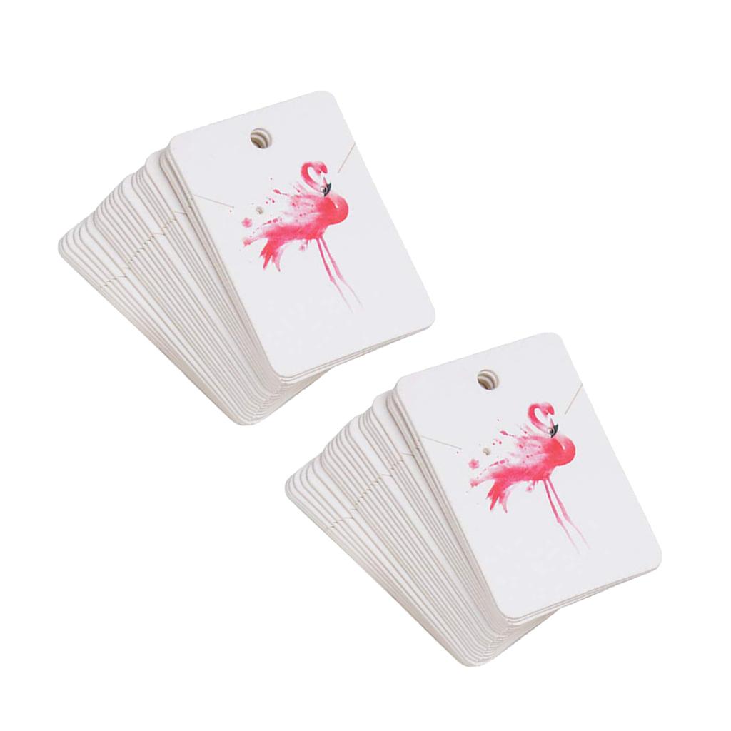3x5*7 cm Color Printing Creative Earring Packaging Cards Flamingos