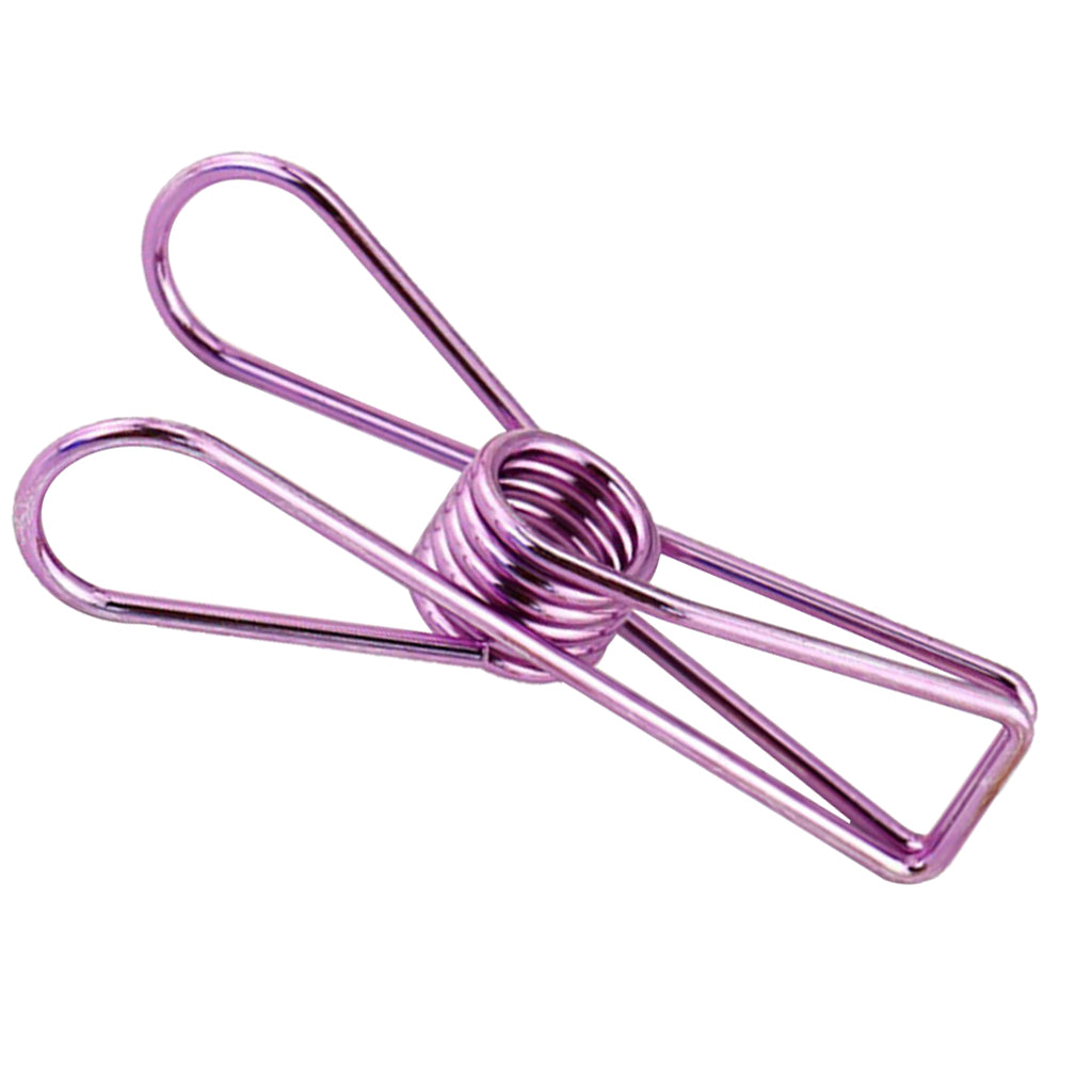 10 Pieces Decorative Metal Binder Grip Clip Office Paper Letter Purple S