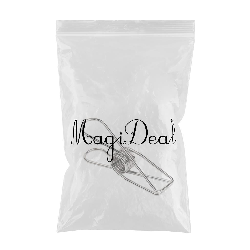 10 Pieces Decorative Metal Binder Grip Clip Office Paper Letter Silver S