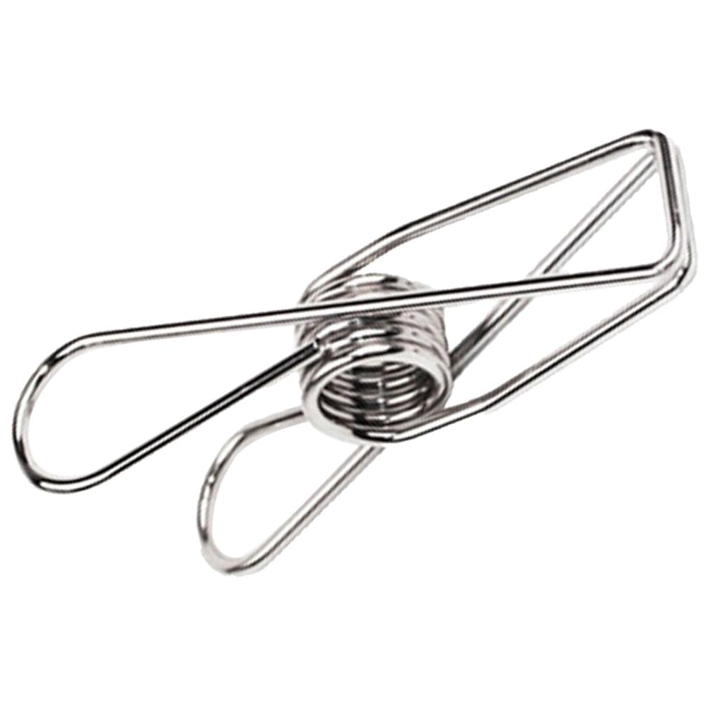10 Pieces Decorative Metal Binder Grip Clip Office Paper Letter Silver S