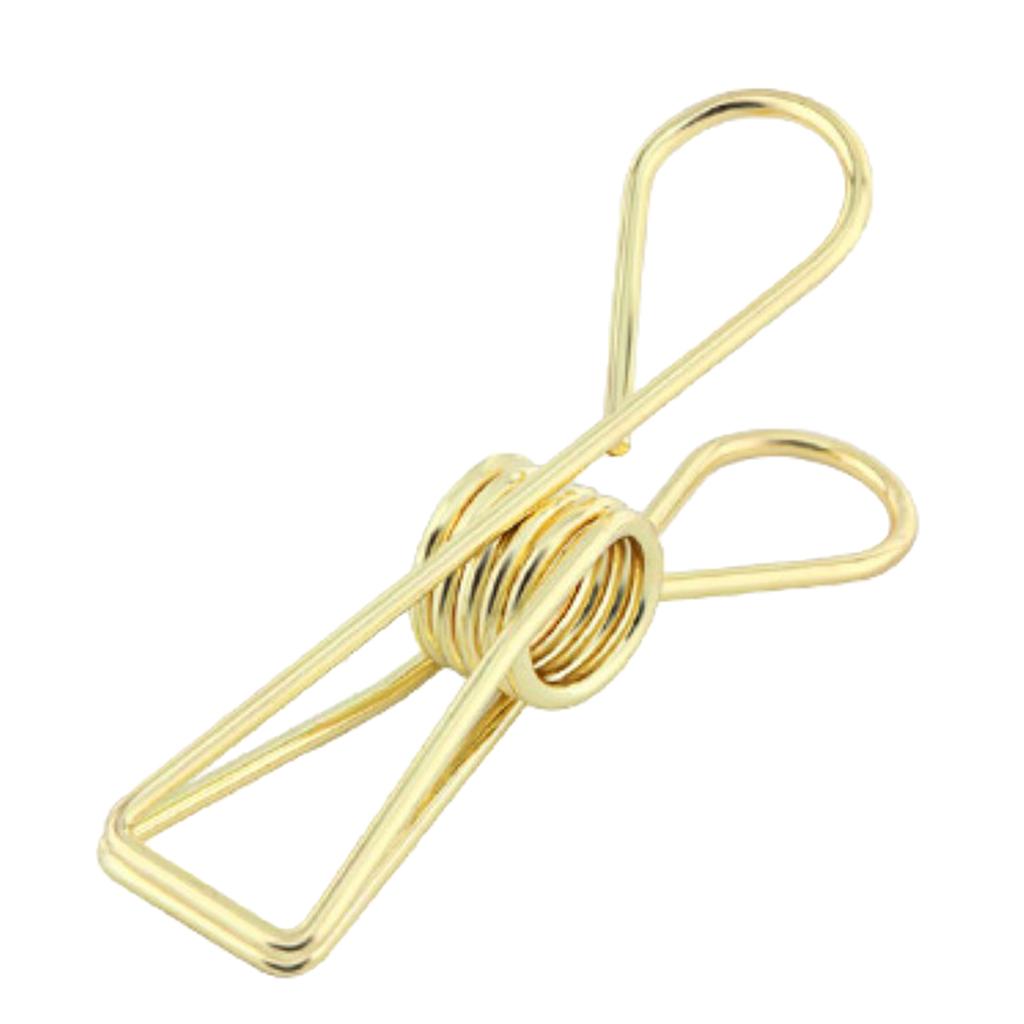 10 Pieces Decorative Metal Binder Grip Clip Office Paper Letter Gold S