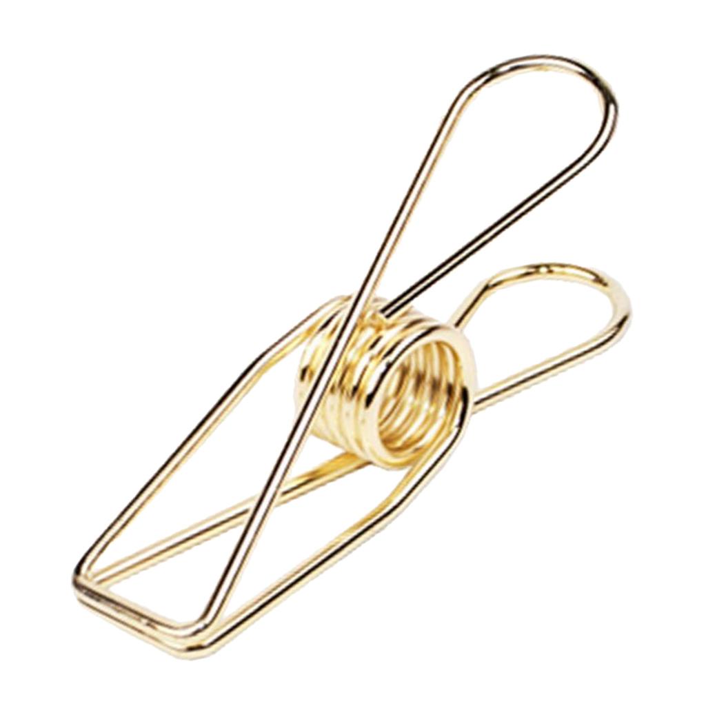 10 Pieces Decorative Metal Binder Grip Clip Office Paper Letter Gold S