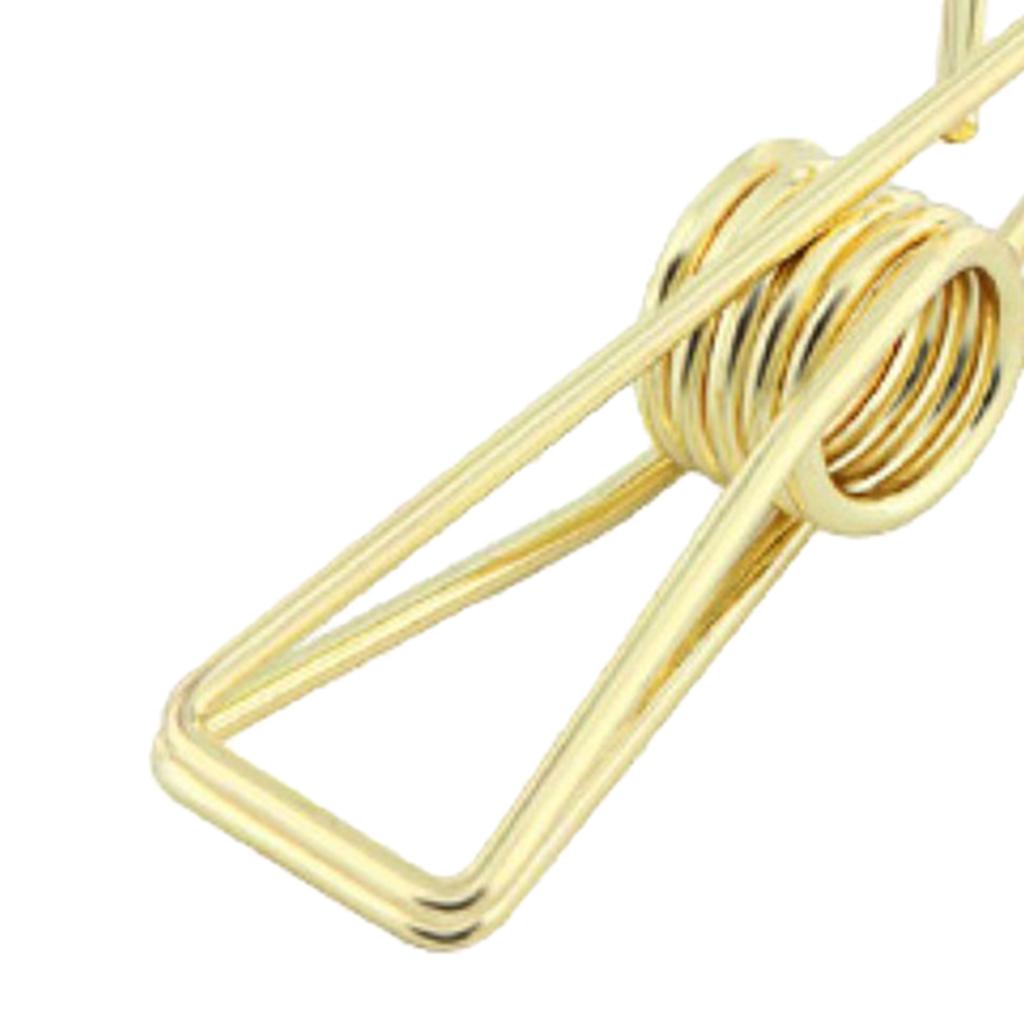 10 Pieces Decorative Metal Binder Grip Clip Office Paper Letter Gold S