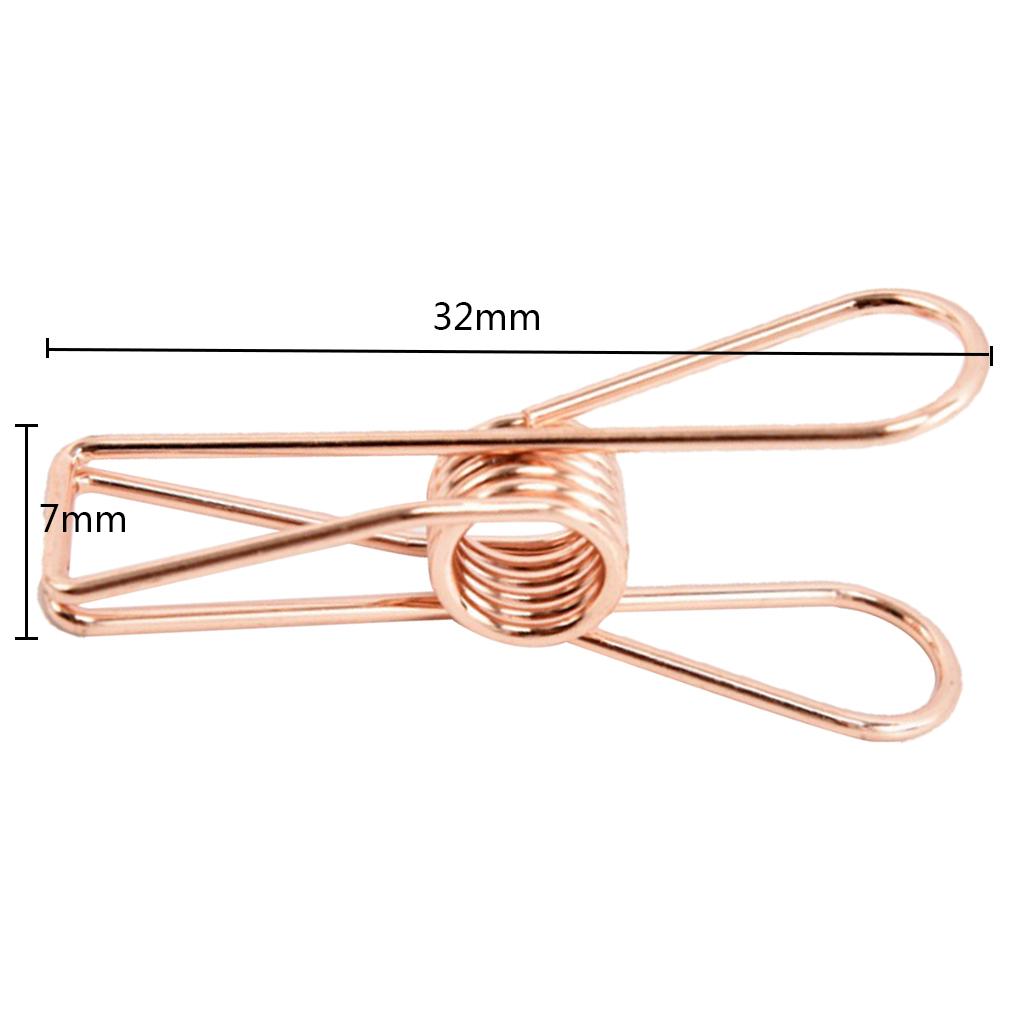 10 Pieces Decorative Metal Binder Grip Clip Office Paper Letter Orange S