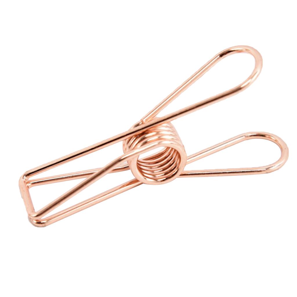 10 Pieces Decorative Metal Binder Grip Clip Office Paper Letter Orange S