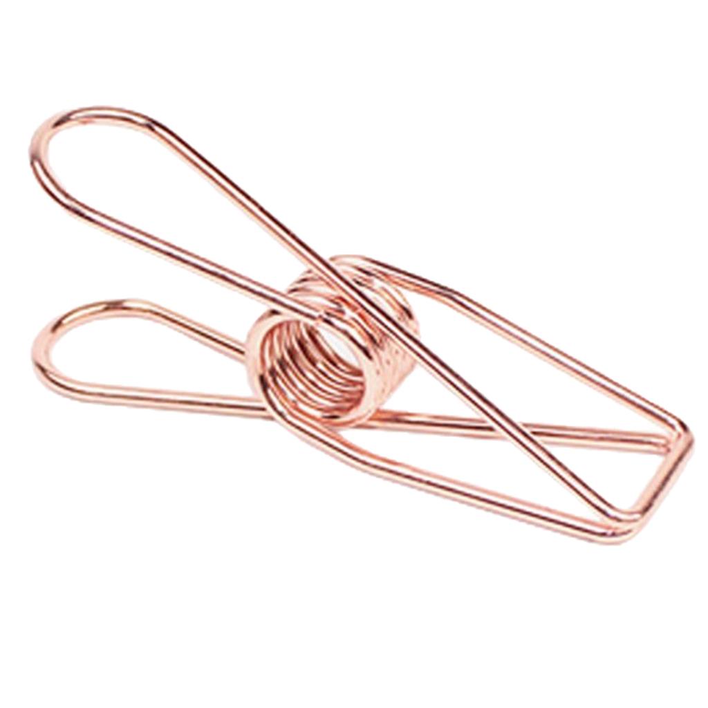 10 Pieces Decorative Metal Binder Grip Clip Office Paper Letter Orange S
