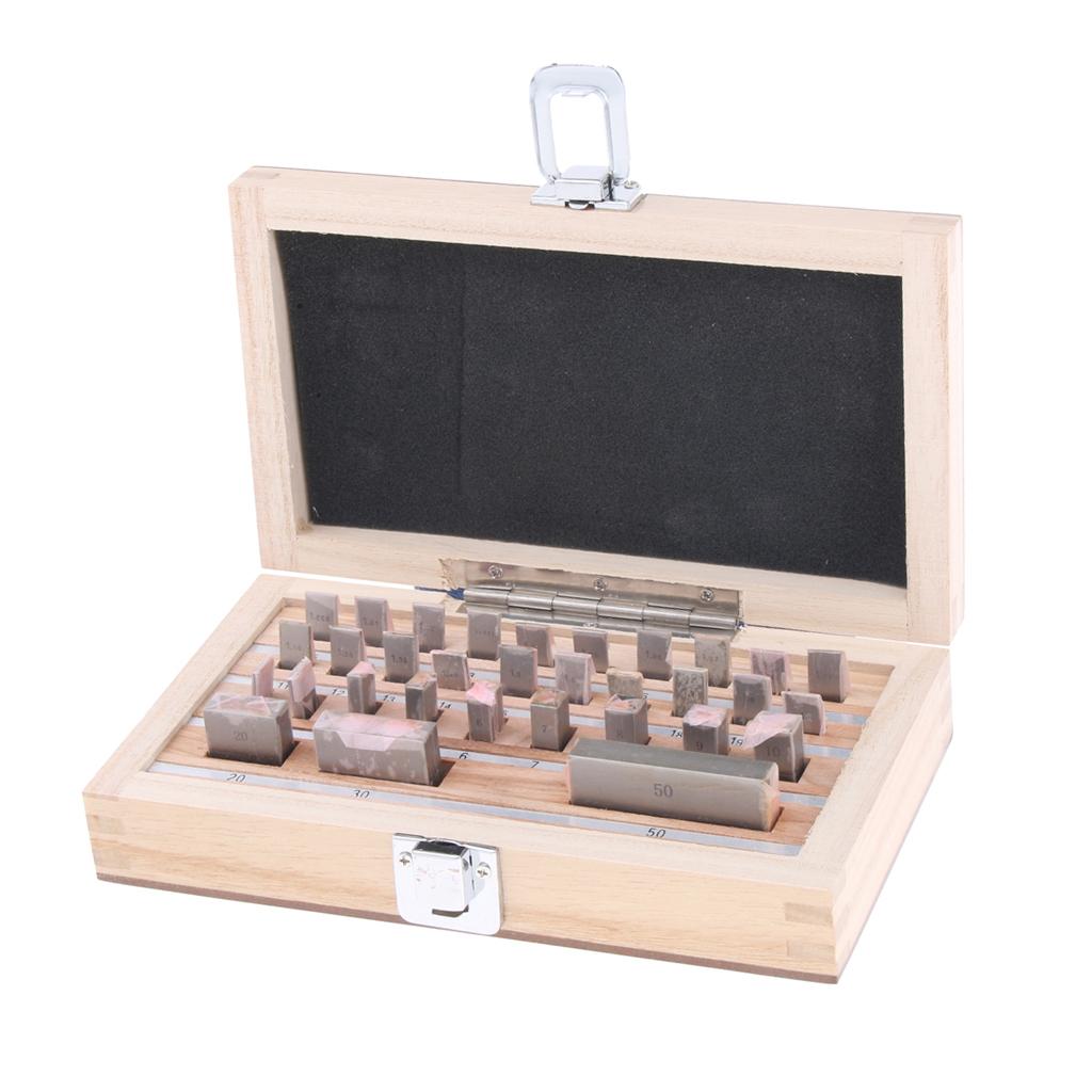 32Pieces Grade 0 Gauge Block High Precision Calibration Block for Micrometer