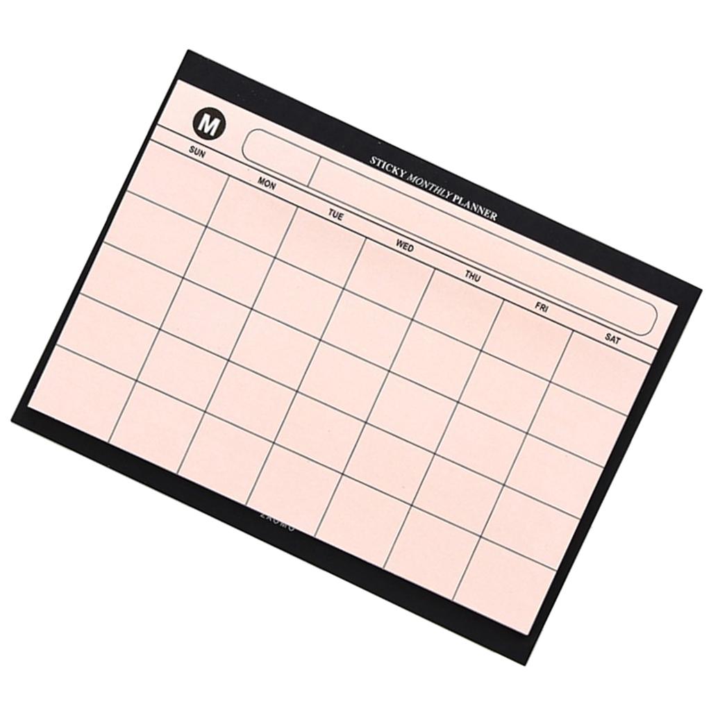 Creative Simple Desktop Monthly Planner Mini Notebooks Office Supplies Orange