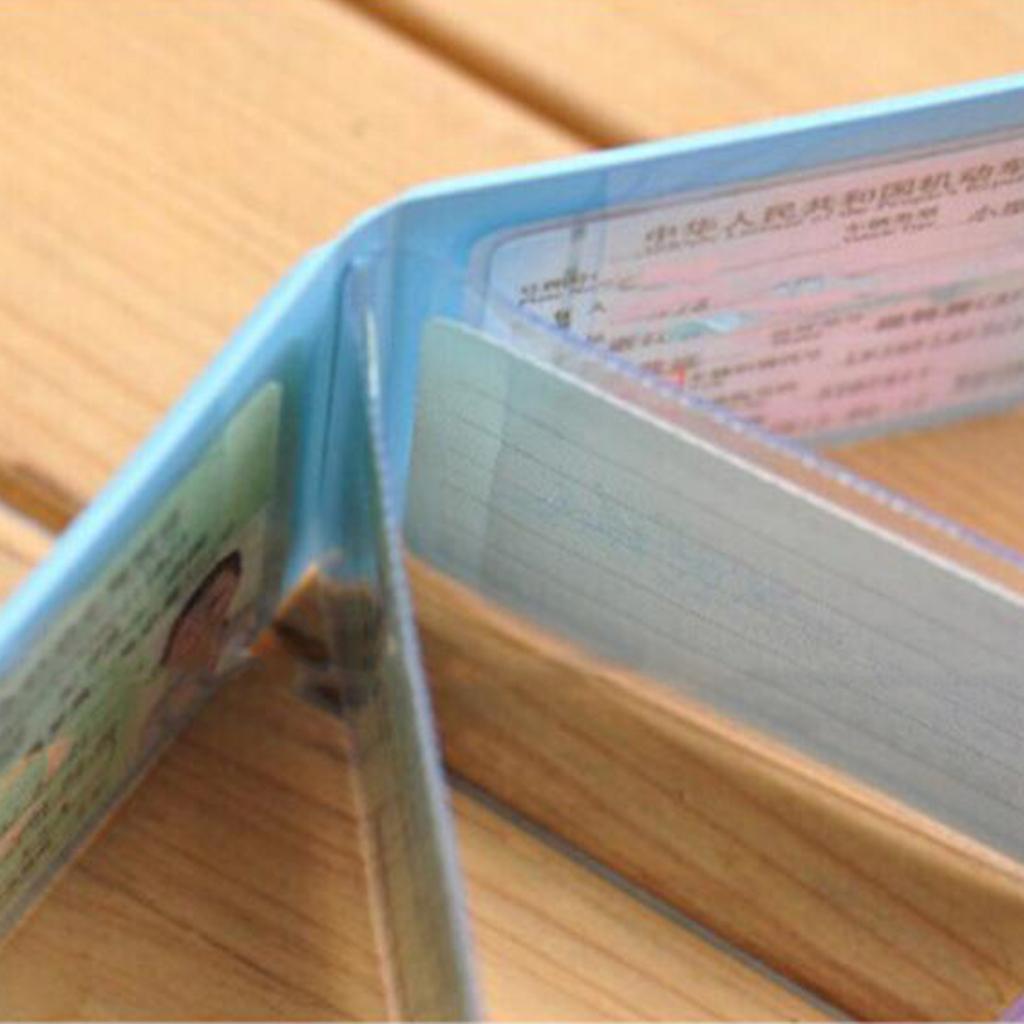 Macaron Color Business Card Holder PU Social Security Card Sleeves White