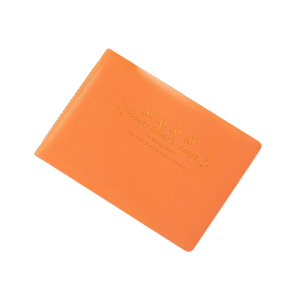 Macaron Color Business Card Holder PU Social Security Card Sleeves Orange