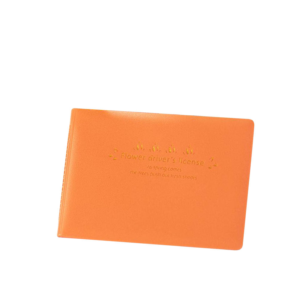 Macaron Color Business Card Holder PU Social Security Card Sleeves Orange